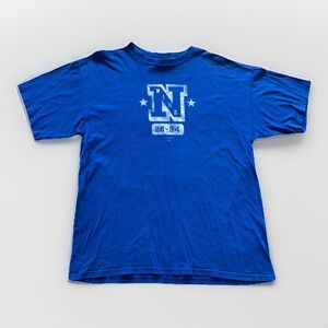 Vintage Nike Shirt Mens XL Blue Cotton 90s Y2K Air Logo Streetwear